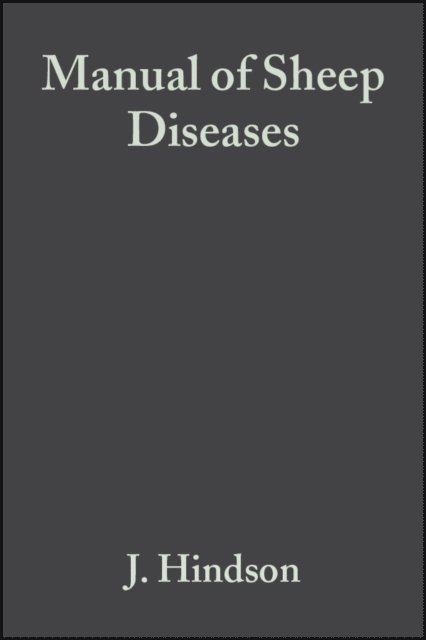 Agnes Winter, J. Hindson - Manual of Sheep Diseases, E-bok