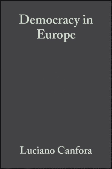 Luciano Canfora - Democracy in Europe, E-bok