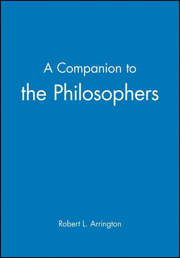 Robert L. Arrington - Companion to the Philosophers. Tillgänglighet: Tillfälligt slut