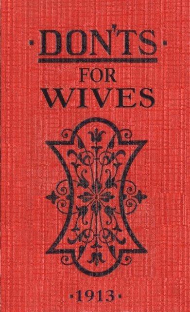 Blanche Ebbutt - Don'ts for Wives, E-bok