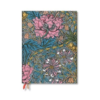 Paperblanks - Morris Pink Honeysuckle (William Morris) Ultra 12-month Verso Hardback Dayplanner 2025 (Elastic Band Closure), Inbunden