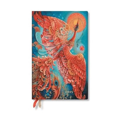 Firebird (Birds of Happiness) Maxi 12-month Horizontal Softcover Flexi Dayplanner 2025 (Elastic Band Closure) av Paperblanks