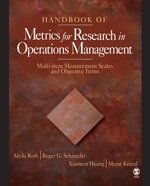 Aleda V. (Vender) Roth, Roger G. Schroeder, Xiaowen Huang, M. (Mehmet) Murat Kristal - Handbook of Metrics for Research in Operations Management, Inbunden