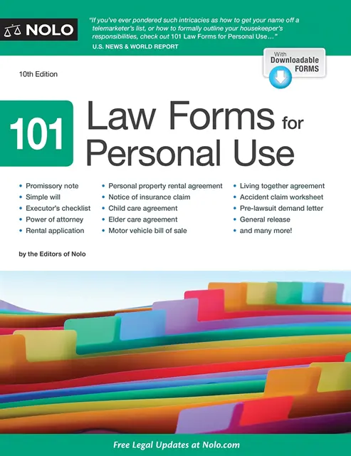 Nolo Editors - 101 Law Forms for Personal Use, E-bok. Tillgänglighet: Lägg i varukorg