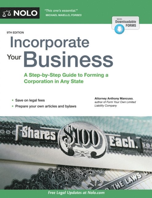 Anthony Mancuso - Incorporate Your Business, E-bok. Tillgänglighet: Lägg i varukorg