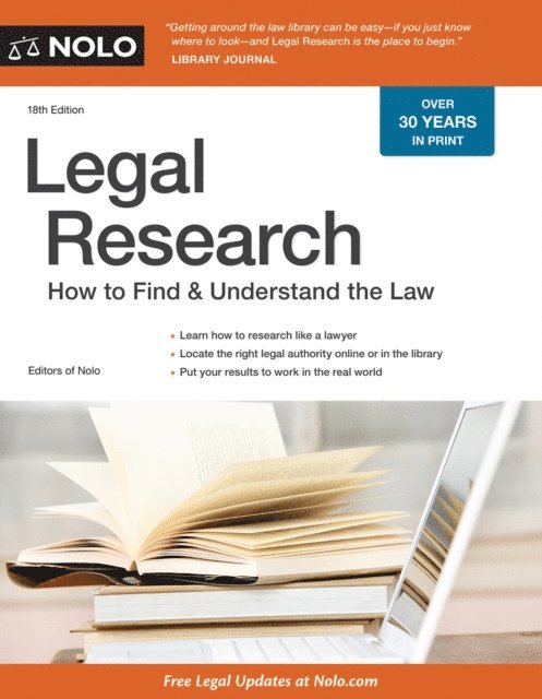 Editors of Nolo, Stephen Elias - Legal Research, E-bok. Tillgänglighet: Lägg i varukorg