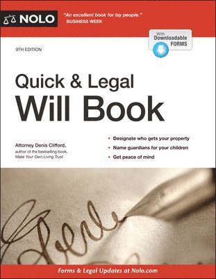 Denis Clifford - Quick & Legal Will Book. Tillgänglighet: Tillfälligt slut