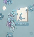 NLT THRIVE Creative Journaling Devotional Bible, Flowers