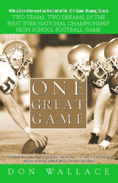 Don Wallace - One Great Game, E-bok