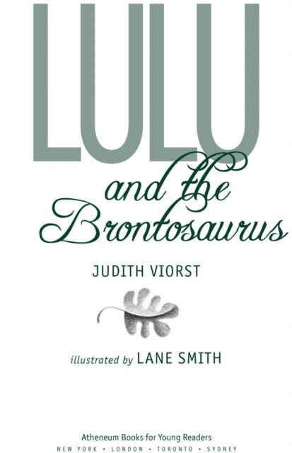 Judith Viorst - Lulu and the Brontosaurus, E-bok