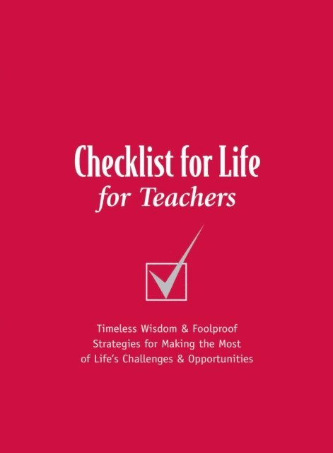 Checklist for Life - Checklist for Life for Teachers, E-bok