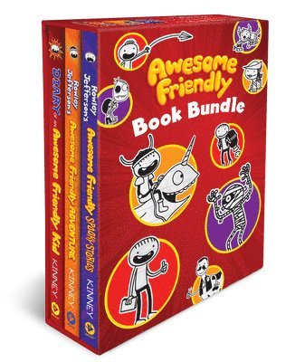Jeff Kinney - Awesome Friendly 3-Book Hardcover Gift Set: Diary of an Awesome Friendly Kid, Rowley Jefferson's Awesome Friendly Adventure, and Rowley Jefferson's Aw, Inbunden