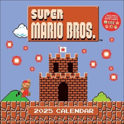 Nintendo: Super Mario Bros. 8-Bit Retro 2025 Wall Calendar w, Övrigt