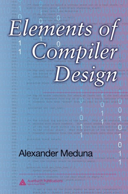 Alexander Meduna - Elements of Compiler Design, E-bok