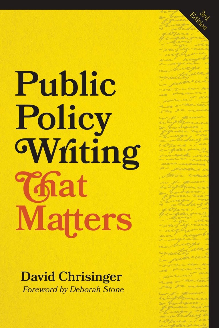 David Chrisinger - Public Policy Writing That Matters, Häftad