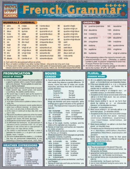 Inc. BarCharts Publishing - French Grammar, E-bok