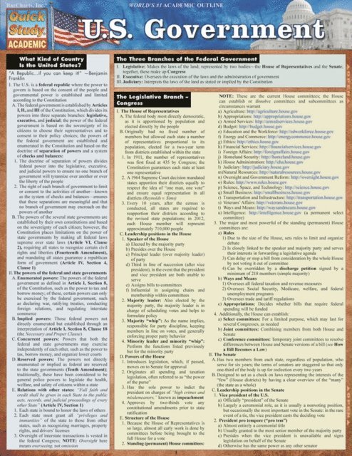 Inc. BarCharts Publishing - U.S. Government, E-bok