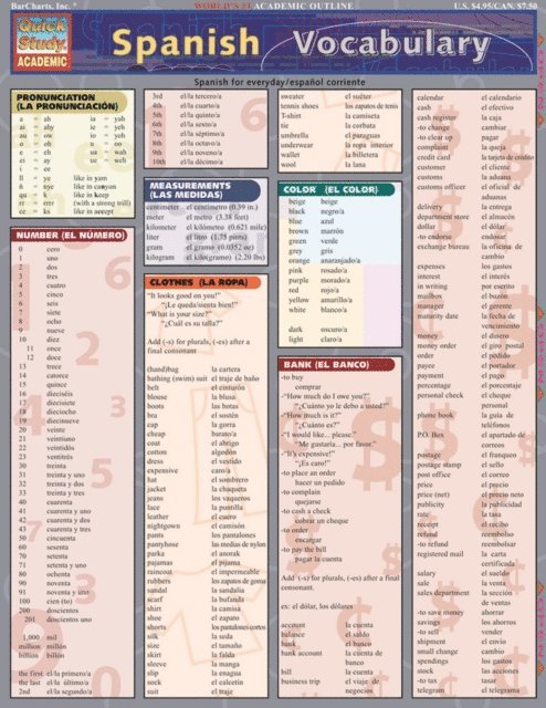 Inc. BarCharts Publishing - Spanish Vocabulary, E-bok