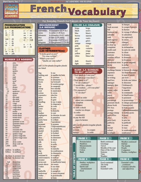 Inc. BarCharts Publishing - French Vocabulary, E-bok