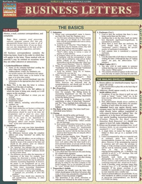 Inc. BarCharts Publishing - Business Letters, E-bok