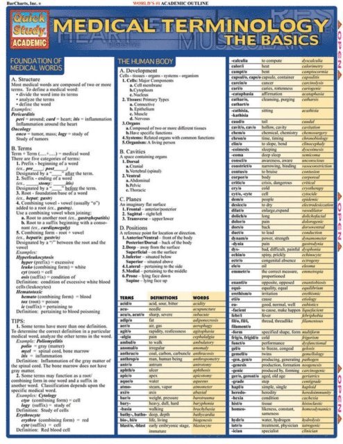 Inc. BarCharts Publishing - Medical Terminology: The Basics, E-bok