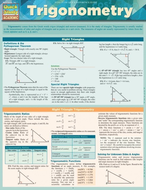 Inc. BarCharts Publishing - Trigonometry, E-bok