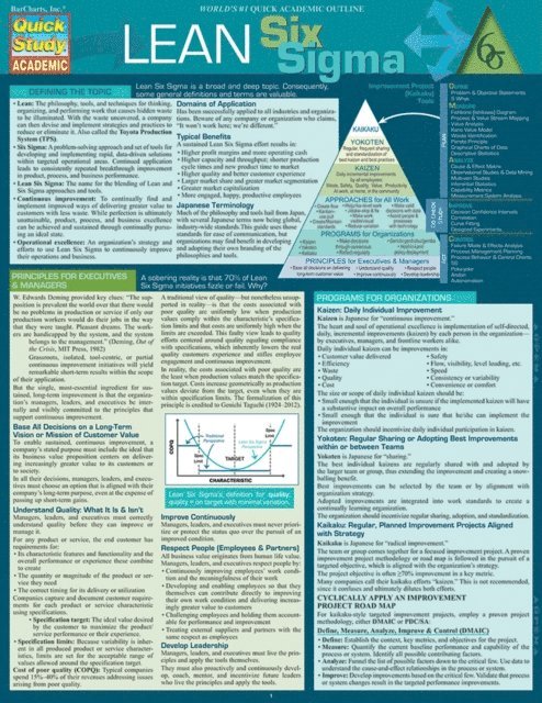 Craig Gygi - Lean Six Sigma - Quick Study, E-bok