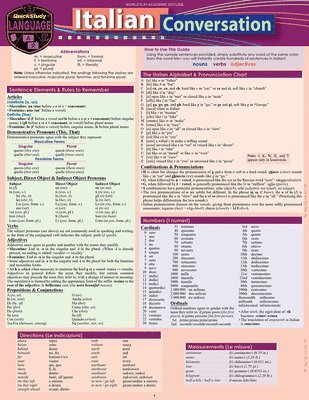 Sally-Ann Delvino - Italian Conversation: A Quickstudy Laminated Language Reference Guide, Häftad