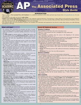 Lila Stromer - AP - Associated Press Style Guide: A Quickstudy Laminated Reference Guide, Häftad