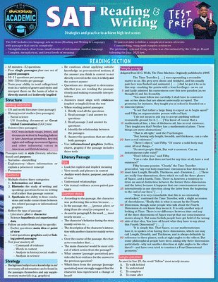 Tiffany Perkinz - SAT Reading & Writing Test Prep: A Quickstudy Laminated Reference Guide, Häftad