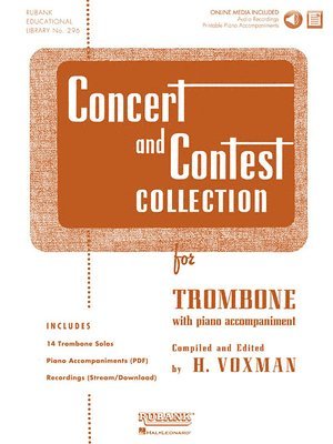 H. Voxman - Concert and Contest Collection for Trombone Solo Book with Online Media, Häftad