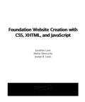 Foundation Website Creation with CSS, XHTML, and JavaScript