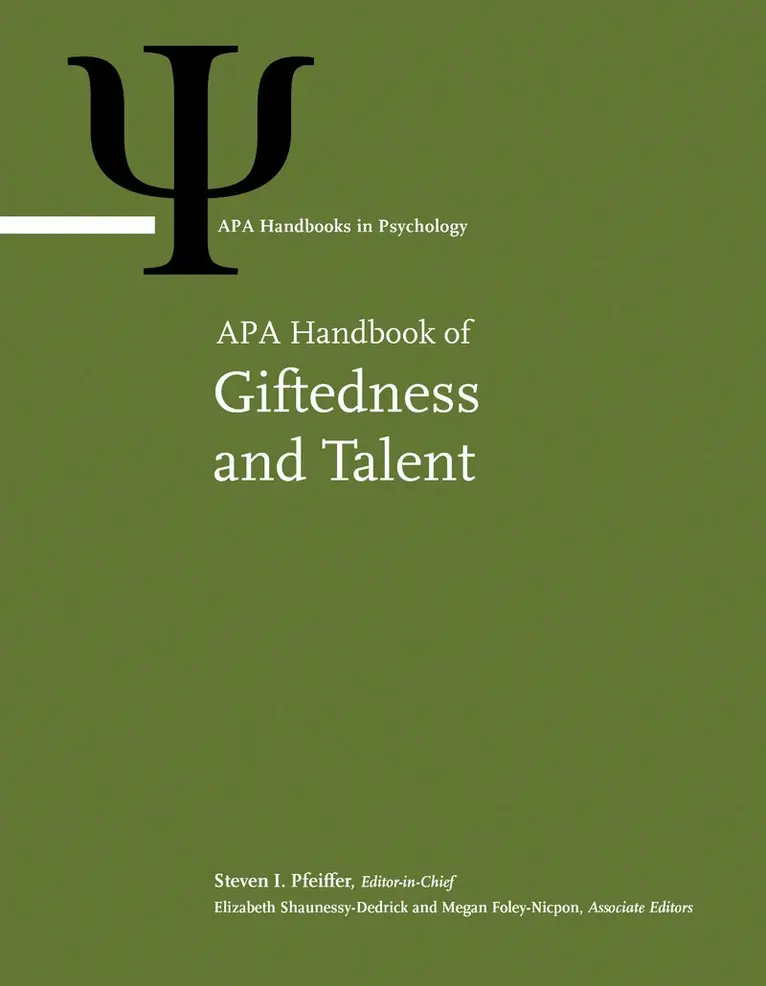 Steven I. Pfeiffer, Megan Foley Nicpon, Elizabeth Shaunessy-Dedrick - APA Handbook of Giftedness and Talent, Inbunden. Tillgänglighet: Tillfälligt slut
