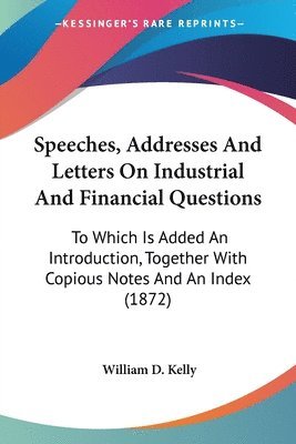 William D. Kelly - Kelly, W: Speeches, Addresses And Letters On Industrial And, Häftad