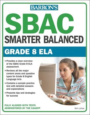 Kim Lohse - SBAC Grade 8 ELA: Smarter Balanced, Häftad. Tillgänglighet: Tillfälligt slut