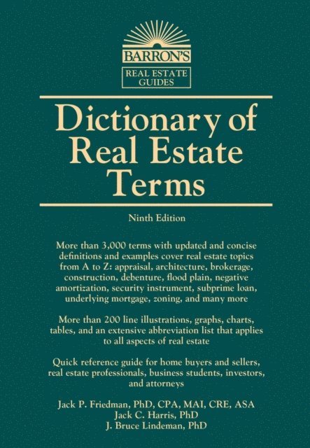 J. Bruce Lindeman, Jack C. Harris, Jack P. Friedman - Dictionary of Real Estate Terms, E-bok