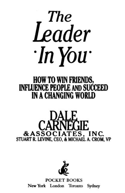 Dale Carnegie - Leader In You, E-bok