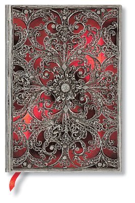 Garnet (Silver Filigree Collection) Midi Unlined Softcover Flexi Journal av Paperblanks