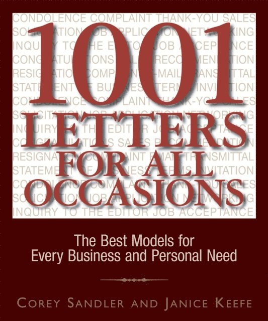 Janice Keefe, Corey Sandler - 1001 Letters For All Occasions, E-bok. Tillgänglighet: Lägg i varukorg