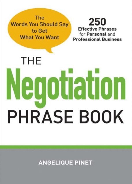 Angelique Pinet - Negotiation Phrase Book, E-bok