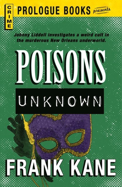 Frank Kane - Poisons Unknown, E-bok