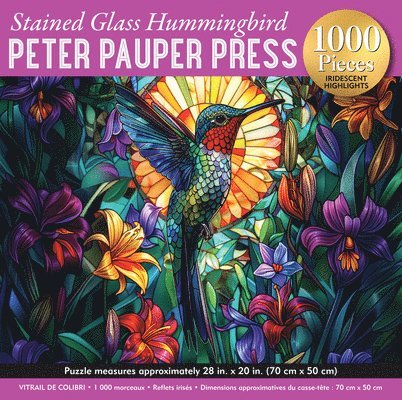 Pussel 1000 bitar folierade - Stained Glass Hummingbird, Övrigt. Tillgänglighet: Lägg i varukorg