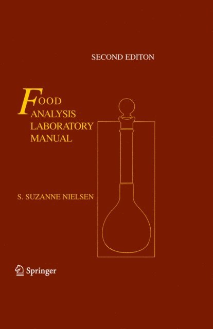 S. Suzanne Nielsen - Food Analysis Laboratory Manual, E-bok