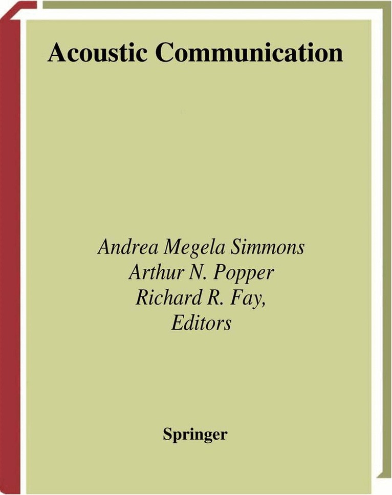 Andrea Simmons, Richard R. Fay - Acoustic Communication, Häftad