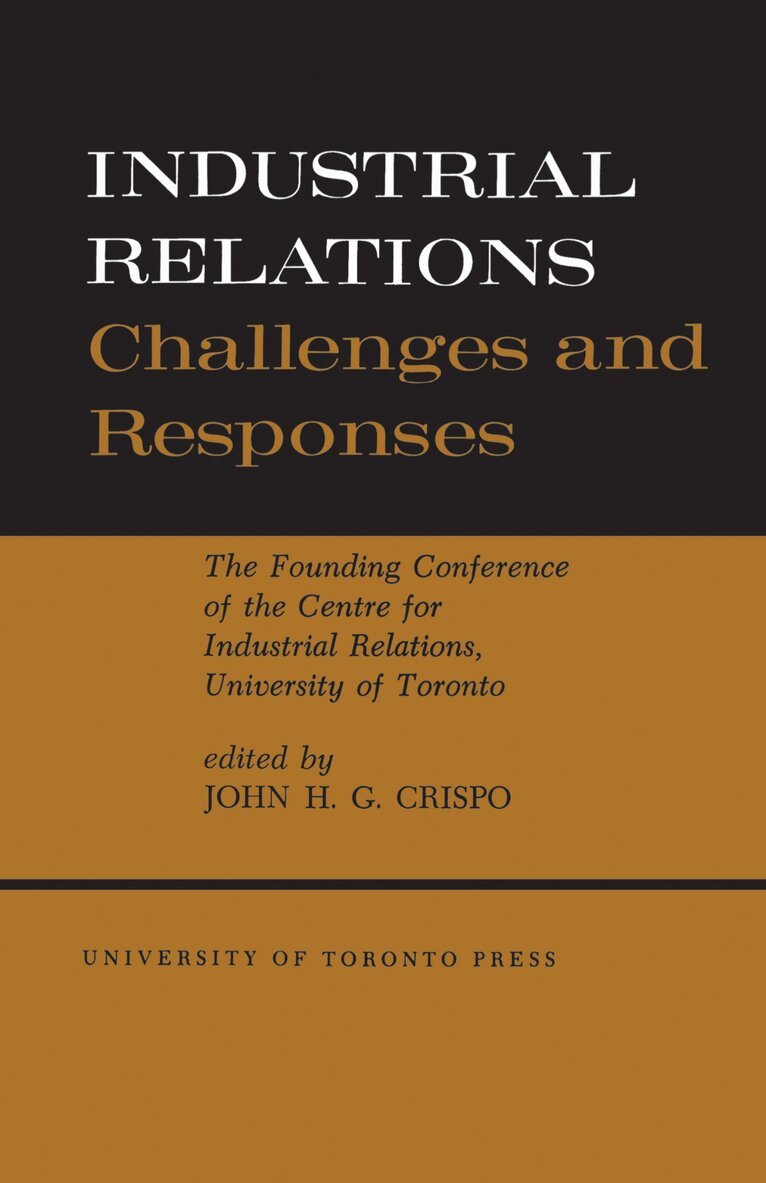 John Crispo - Industrial Relations, Häftad