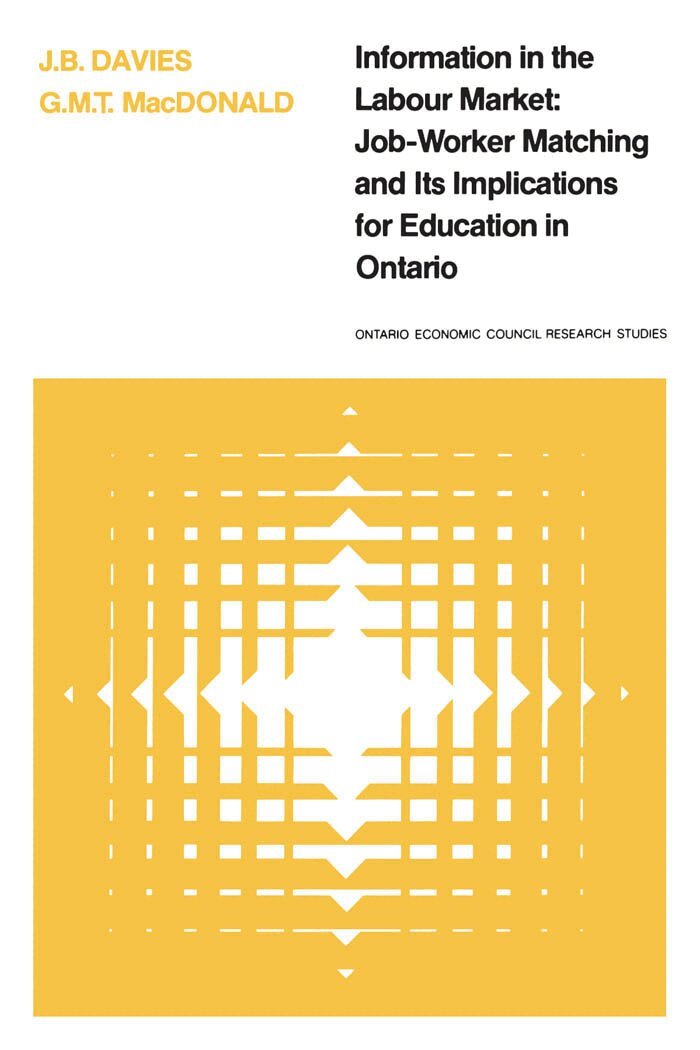 James Davies, Glenn MacDonald - Information in the Labour Market, E-bok