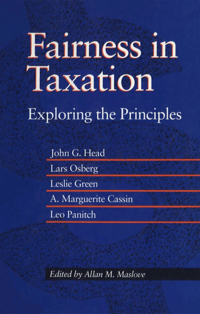 Allan Maslove - Fairness in Taxation, E-bok