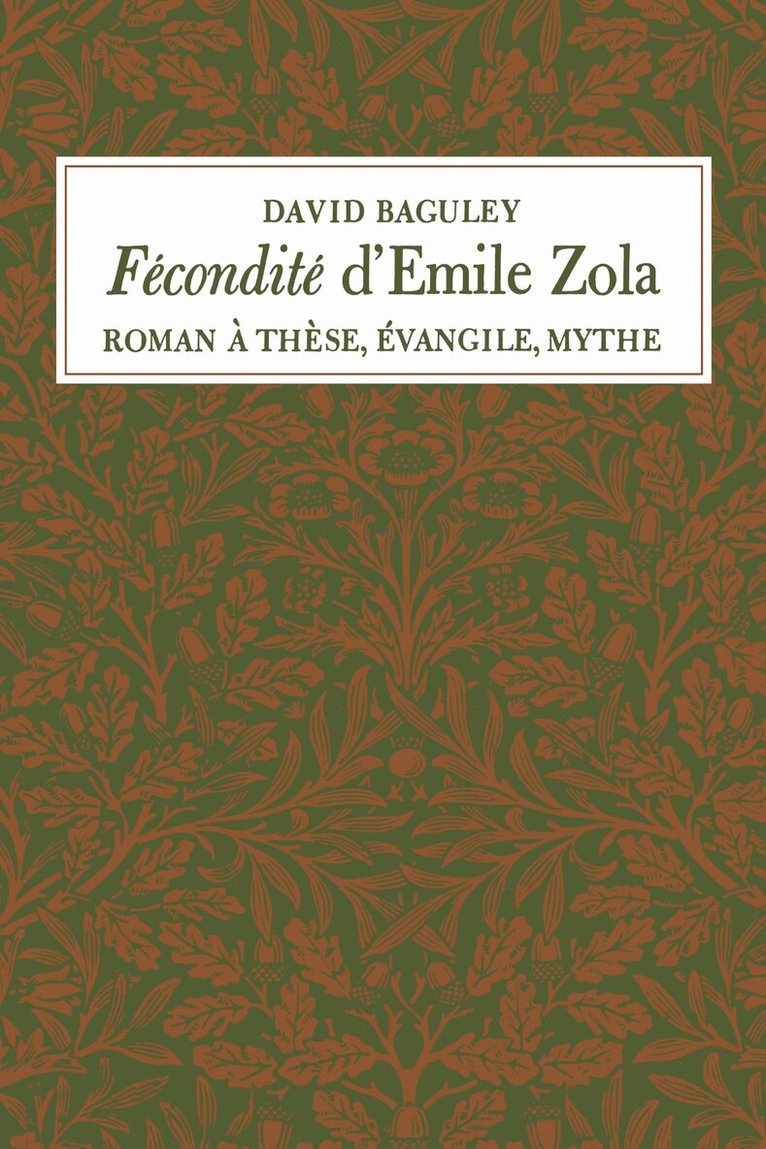 David Baguley - Fécondité D'Emile Zola, E-bok