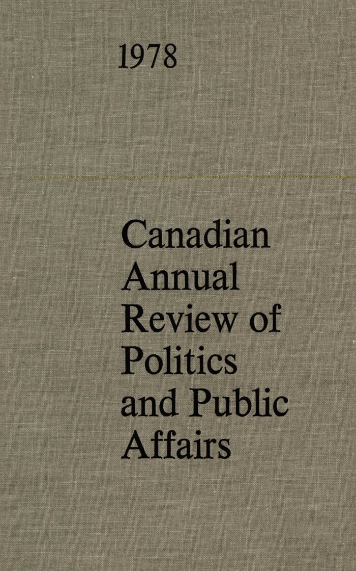 John T. Saywell - Canadian Annual Review of Politics and Public Affairs 1978, E-bok