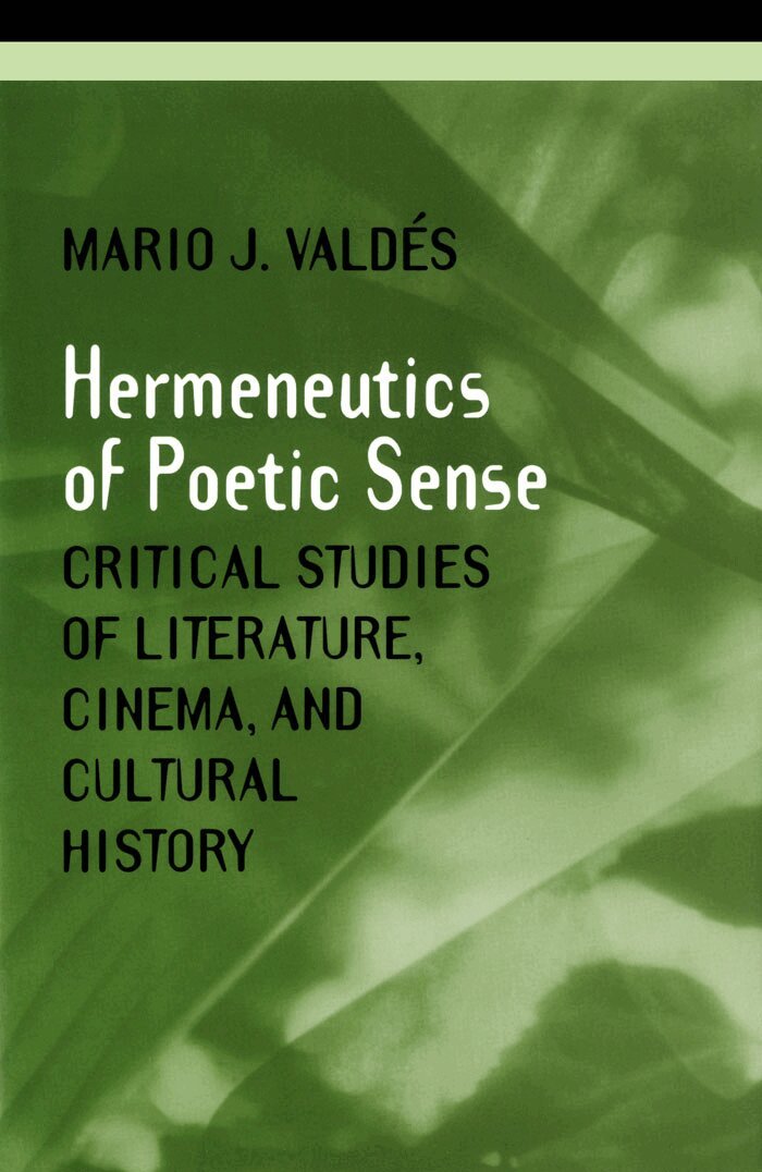 Mario Valdes - Hermeneutics of Poetic Sense, E-bok